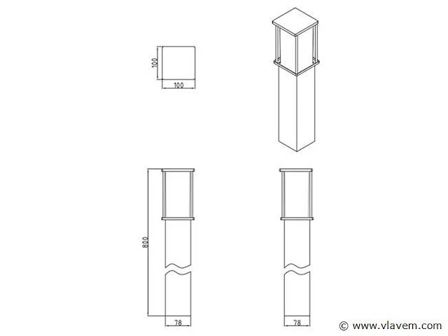 12 x keni 80 buiten lamp zwart - afbeelding 4 van  8