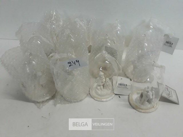 12 x kerstfiguur in glas als kerstbal 2 assorti - afbeelding 2 van  3