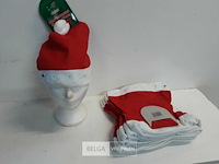 12 x kerstmuts met lampjes