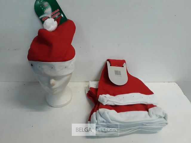 12 x kerstmuts met lampjes - afbeelding 2 van  3
