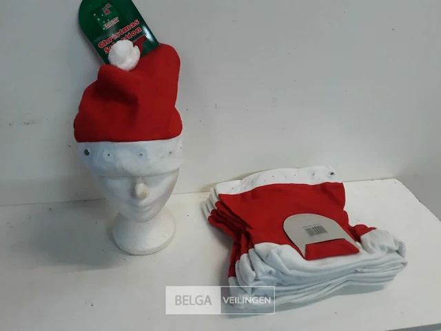 12 x kerstmuts met lampjes - afbeelding 1 van  3
