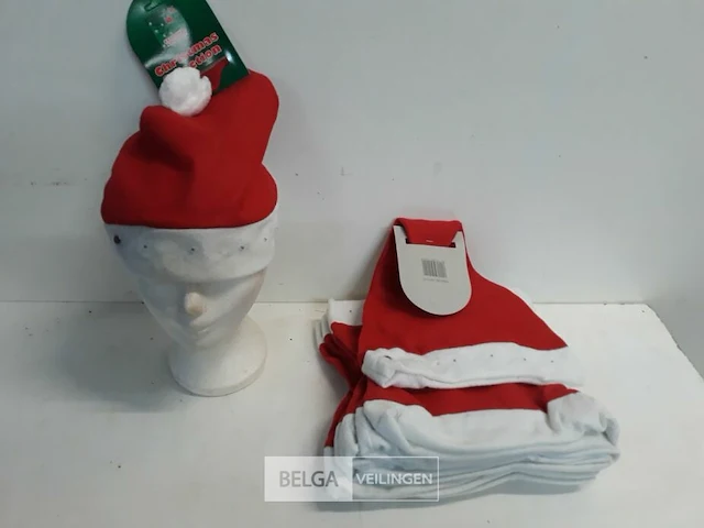 12 x kerstmuts met lampjes - afbeelding 2 van  3