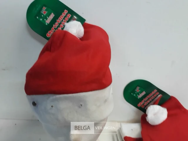 12 x kerstmuts met lampjes - afbeelding 3 van  3
