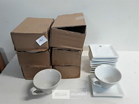 12 x koffietas + onderbord - afbeelding 2 van  3