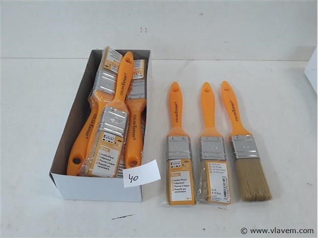 12 x lak verfborstel 30 mm pvc steel - afbeelding 1 van  2