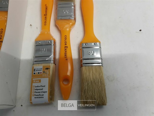 12 x lak verfborstel 30 mm pvc steel - afbeelding 3 van  3