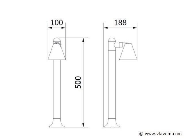 12 x lust 50 buiten lamp antraciet - afbeelding 3 van  9