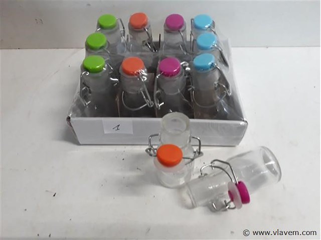 12 x melkflesje 75ml met klipsluiting - afbeelding 1 van  2