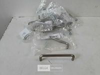 12 x meubelgreep zamak vernikkeld 96 mm - afbeelding 2 van  3