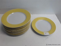 12 x ontbijt of dessert bord - afbeelding 2 van  2