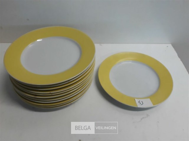 12 x ontbijt of dessert bord - afbeelding 3 van  3