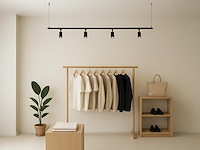 12 x railspot gu10 armatuur cilinder zand zwart draaibaar 10,2cm - afbeelding 3 van  7