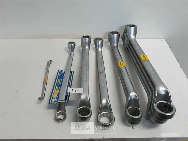 12 x ringsleutels chrome - afbeelding 1 van  3