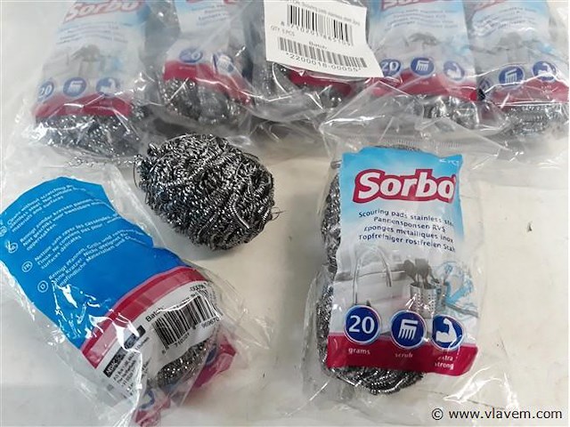 12 x schuurspons keuken rvs 2 stuks - afbeelding 2 van  2
