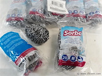 12 x schuurspons keuken rvs 2 stuks - afbeelding 2 van  2
