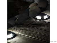 12 x solar 4 lichts led grond spot zwart - afbeelding 2 van  7