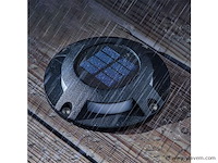 12 x solar 4 lichts led grond spot zwart - afbeelding 4 van  7