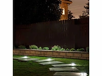 12 x solar 4 lichts led grond spot zwart - afbeelding 5 van  9