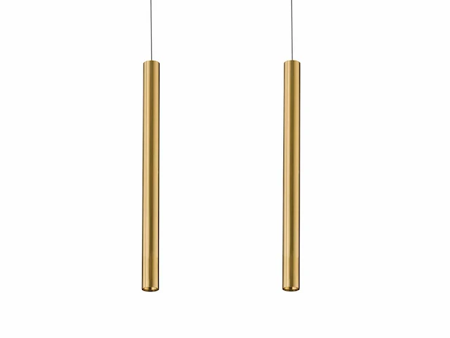 12 x solo tube slim design hanglamp goud - afbeelding 2 van  5