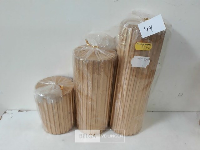 12 x stompkaarsen mix goud kleur 10-18-22 cm - afbeelding 3 van  3