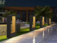 12 x tuinlamp 7w led 40 cm - 3500k warm wit (sla-01) - afbeelding 1 van  5