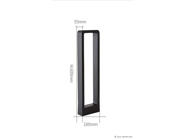 12 x tuinlamp 7w led 60 cm - 3500k warm wit (sla-01) - afbeelding 3 van  5