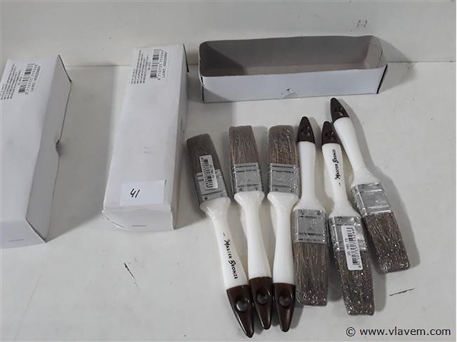 12 x verfborstel 25 mm pvc steel - afbeelding 1 van  2