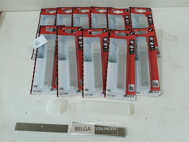 12 x vervangmes voor glaskrabber 10 stuks - afbeelding 2 van  3