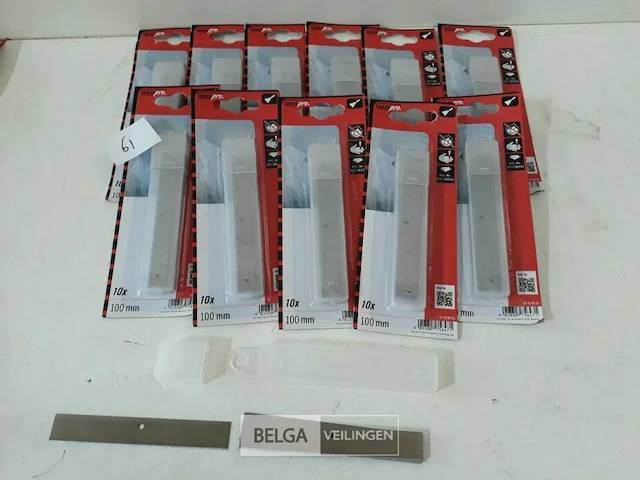 12 x vervangmes voor glaskrabber 10 stuks - afbeelding 1 van  3