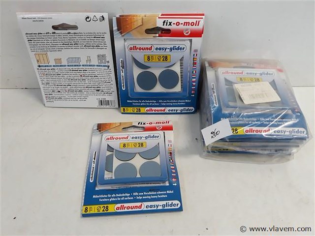 12 x vloerbeschermer easy-glider 28mm 8 stuks - afbeelding 1 van  2