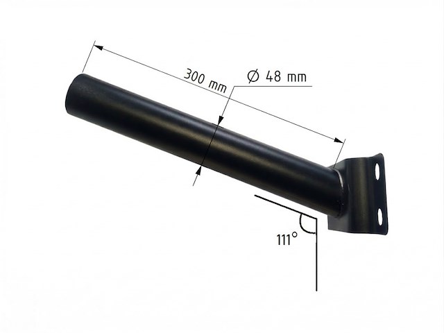 12 x wall bracket for solar street light 30cm sand black - afbeelding 2 van  3