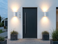 12 x wandlamp modern halfrond gu10 duo fitting zand wit waterdicht - afbeelding 4 van  7