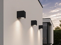 12 x wandlamp modern rechthoekig gu10 fitting zand zwart waterdicht - afbeelding 1 van  7