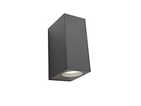 12 x wandlamp rechthoekig gu10 duo fitting zwart waterdicht - afbeelding 2 van  8