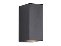 12 x wandlamp rechthoekig gu10 duo fitting zwart waterdicht - afbeelding 5 van  8