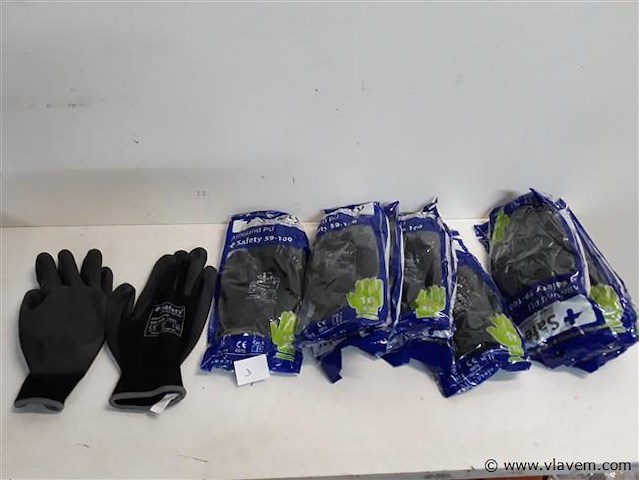 12 x werkhandschoen pu nr 10 - afbeelding 1 van  2
