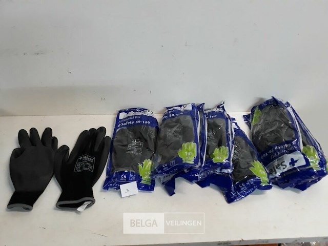 12 x werkhandschoen pu nr 10 - afbeelding 1 van  3