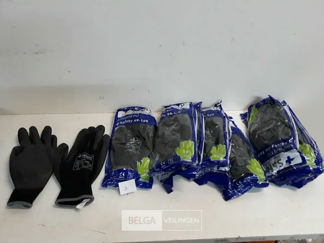 12 x werkhandschoen pu nr 10 - afbeelding 1 van  3