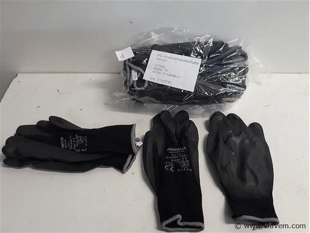 12 x werkhandschoenen maat 11 pu - afbeelding 1 van  2
