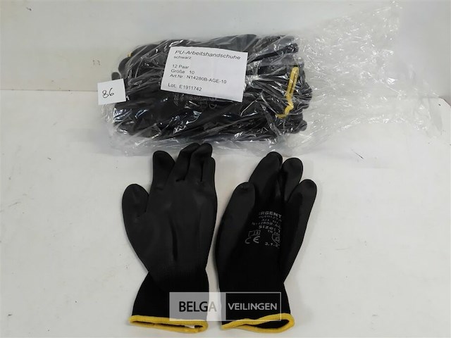 12 x werkhandschoenen pu coating maat 10 - afbeelding 1 van  3