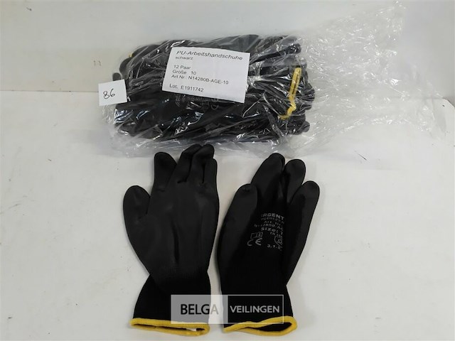 12 x werkhandschoenen pu coating maat 10 - afbeelding 2 van  3