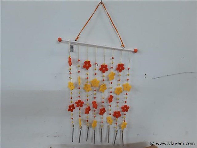 12 x windgong bloemen motief - afbeelding 2 van  2