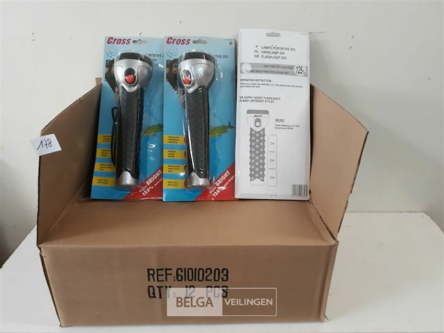 12 x zaklamp xenon lamp 26 cm - afbeelding 2 van  3