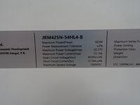 12 x zonnepaneel jinko 425 fb (5.100 wp) - afbeelding 4 van  6