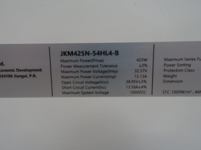 12 x zonnepaneel jinko 425 fb (5.100 wp) - afbeelding 4 van  6