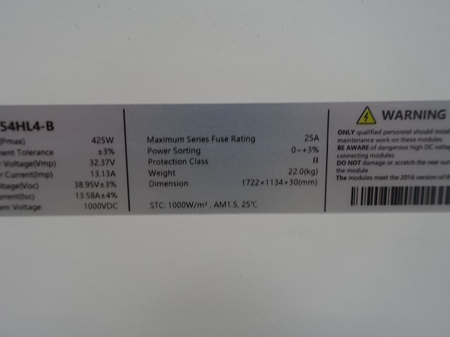 12 x zonnepaneel jinko 425 fb (5.100 wp) - afbeelding 5 van  6