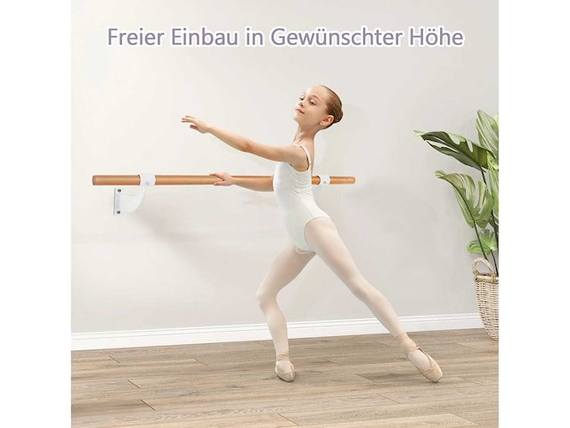 120 cm lange aan de muur gemonteerde balletstang - afbeelding 4 van  5
