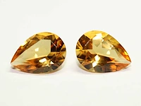 1,20 ct. peervormige saffraankleur citrien-edelsteen - afbeelding 1 van  6