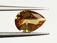 1,20 ct. peervormige saffraankleur citrien-edelsteen - afbeelding 2 van  6