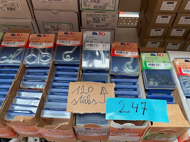 120 dozen schroefogen; schroefhaken; sluitringen; vleugelmoeren - afbeelding 4 van  6